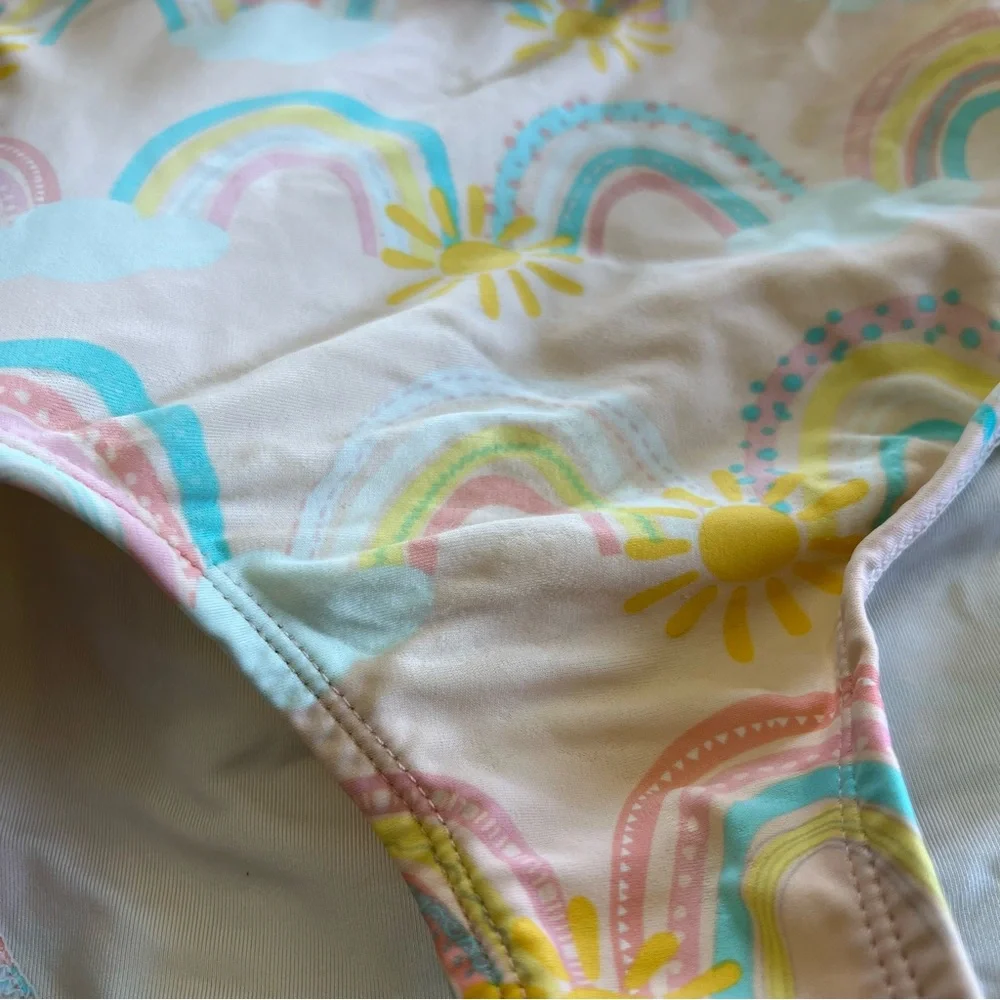 Matilda Jane Dream Chasers Rainbow Groove Swimsuit Girls Size 6 Swim Pool Beach